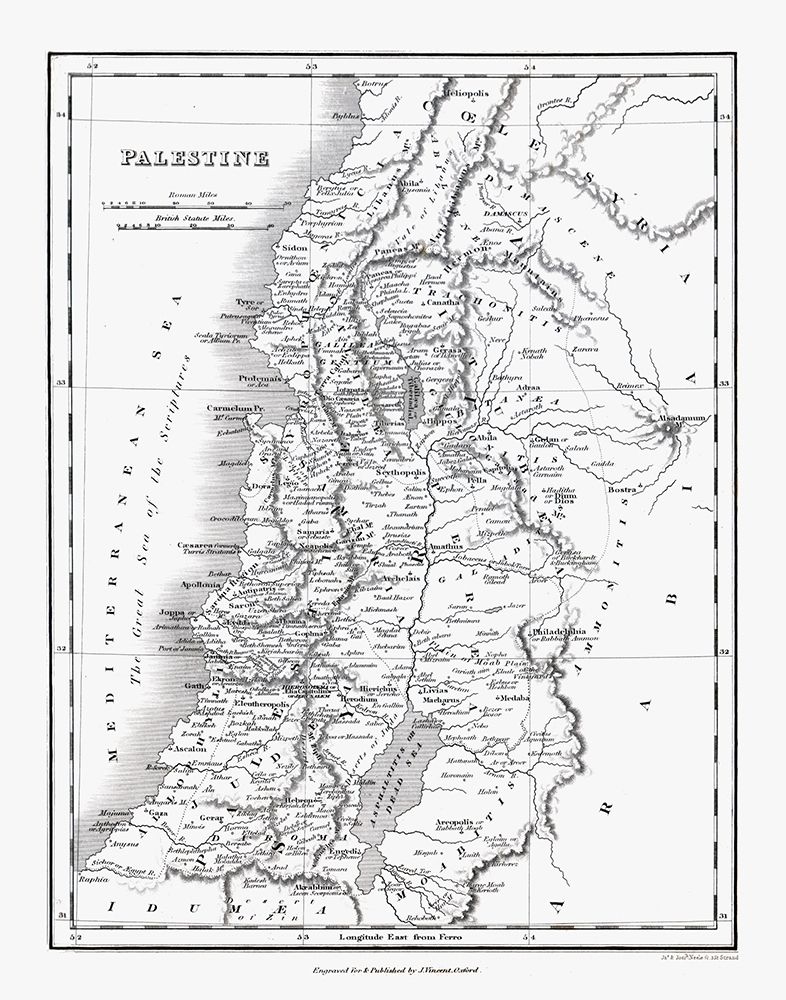 Middle East Palestine Israel - Oxford 1828 art print by Oxford for $57.95 CAD