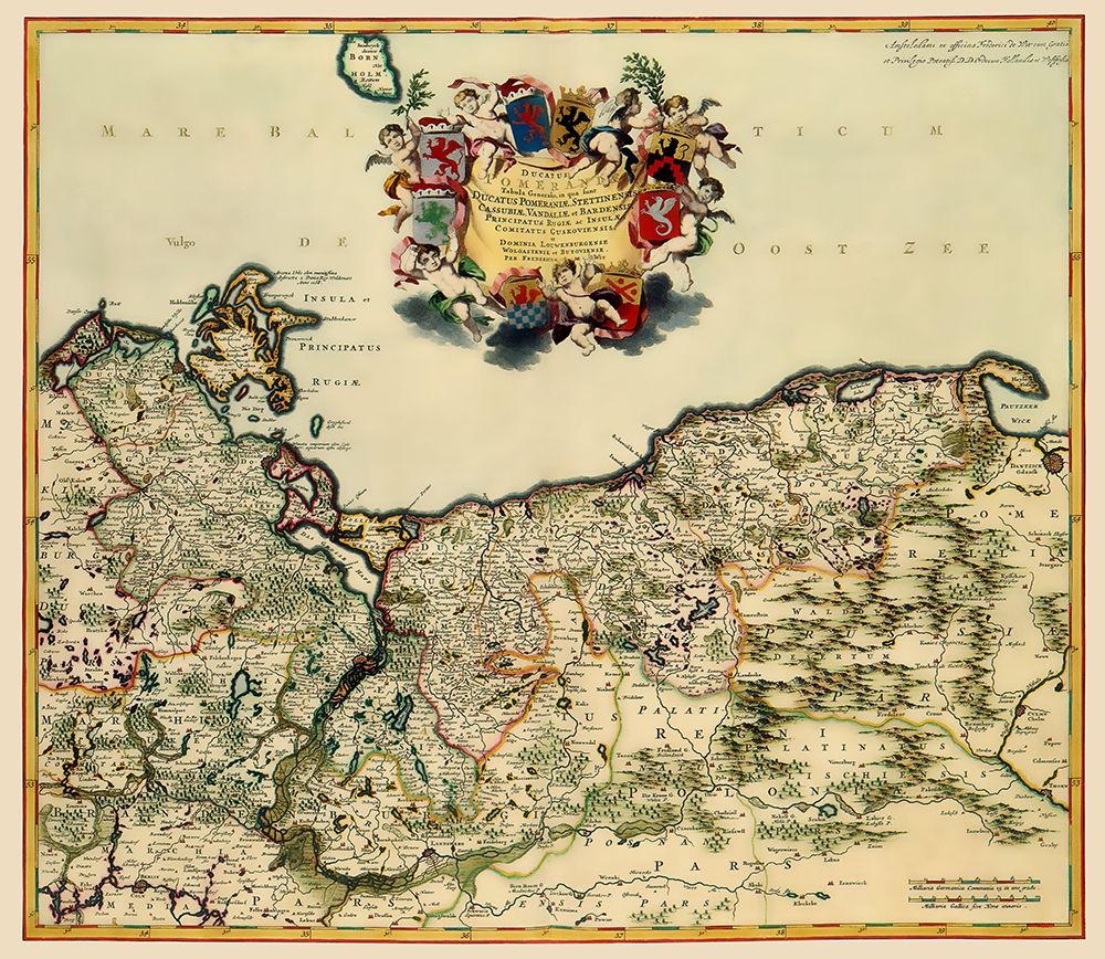 Pomerania Province Germany Poland - De Wit 1688 art print by De Wit for $57.95 CAD