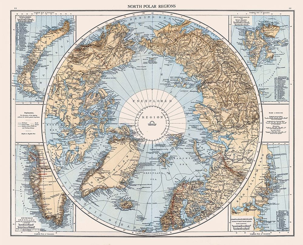 North Polar Regions - Andree 1905 art print by Andree for $57.95 CAD