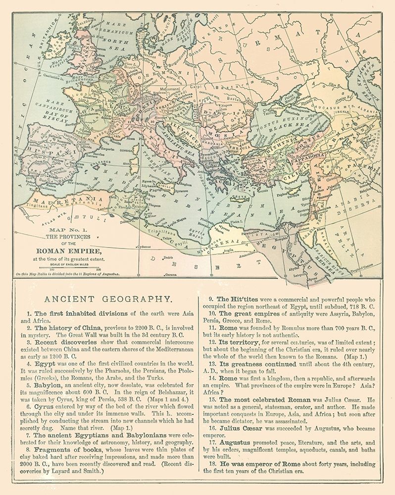 Europe Roman Empire - Monteith 1882 art print by Monteith for $57.95 CAD