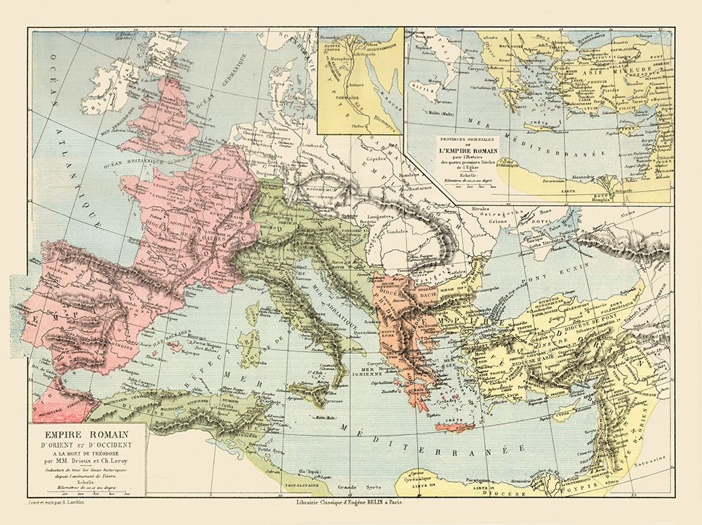 Europe Roman Empire - Drioux 1882 art print by Drioux for $57.95 CAD