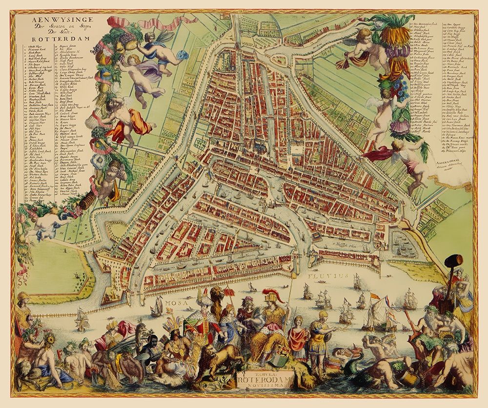 Rotterdam Panoramic Netherlands - Schoonebeek 1689 art print by Schoonebeek for $57.95 CAD