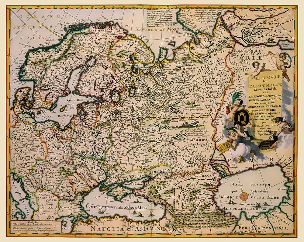 Europe Russia - Visscher 1681 art print by Visscher for $57.95 CAD