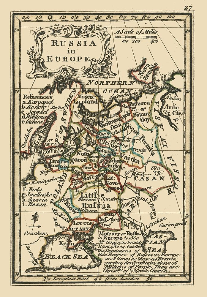 Europe Russia - Bowen 1758 art print by Bowen for $57.95 CAD
