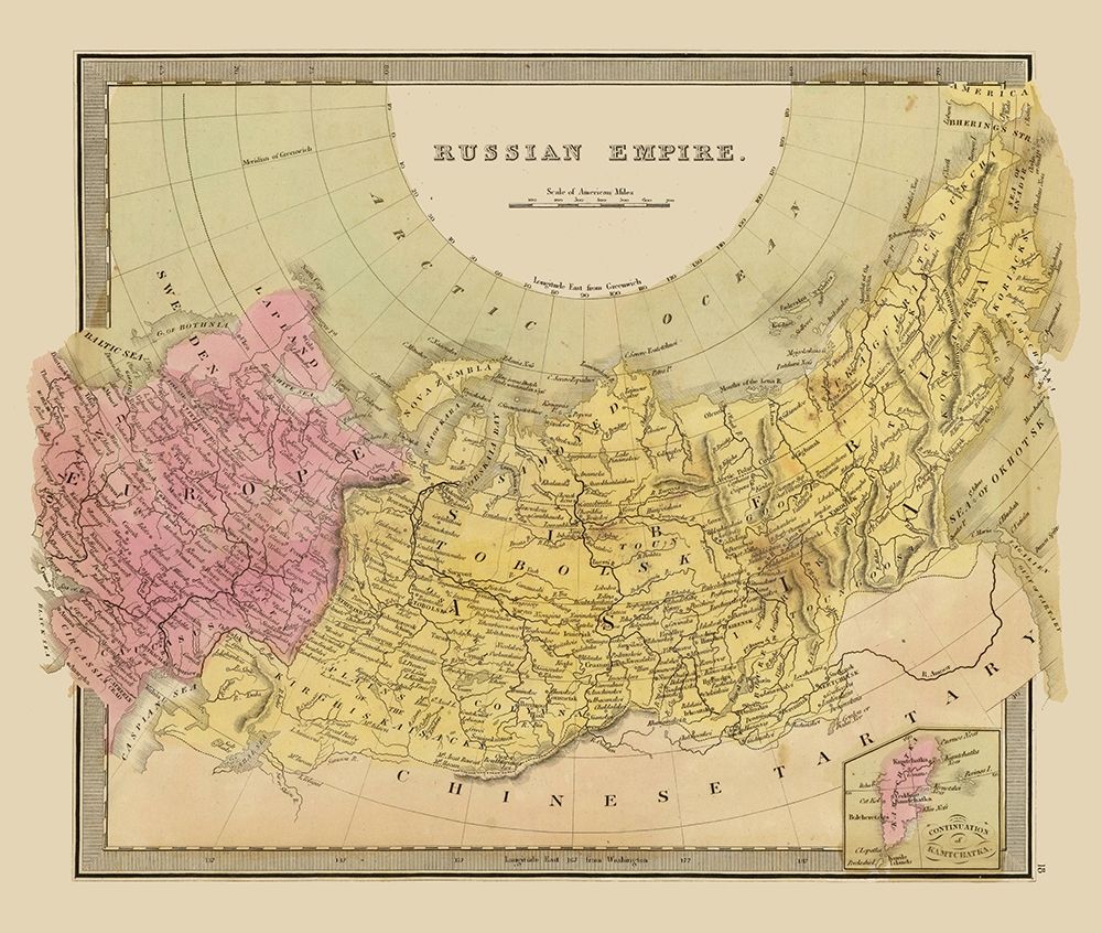 Russian Empire Europe Asia Russia - Greenleaf 1848 art print by Greenleaf for $57.95 CAD