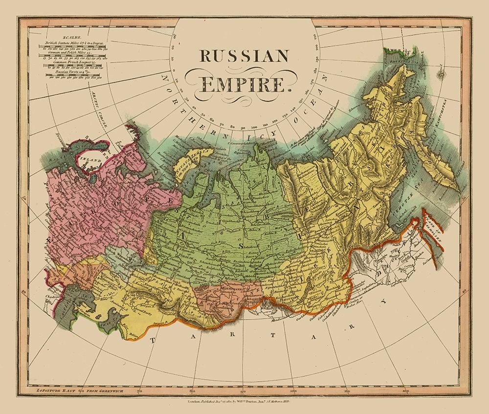 Russian Empire Russia - Darton 1811- 27.19 x 23 art print by Darton for $57.95 CAD
