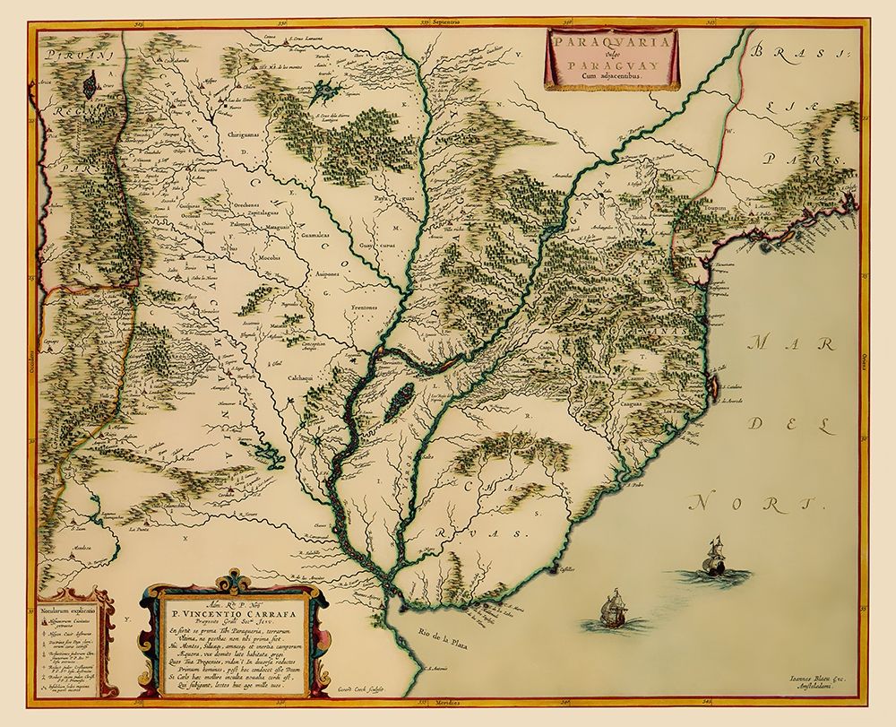 Southern Coast South America - Blaeu 1662 art print by Blaeu for $57.95 CAD