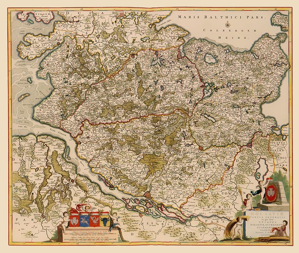 Schleswig Holstein Region Germany - De Wit 1688 art print by De Wit for $57.95 CAD