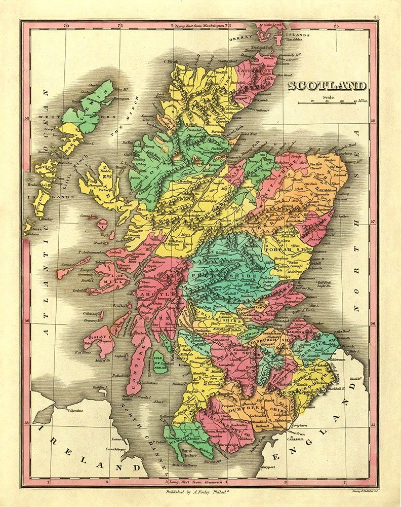 Scotland - Finley 1831 art print by Finley for $57.95 CAD