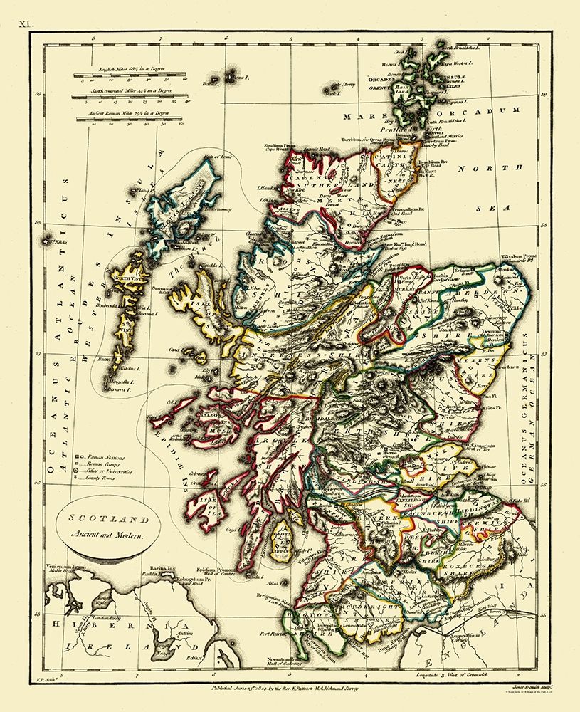 Scotland - Ancient and Modern - Patterson 1804 art print by Patterson for $57.95 CAD