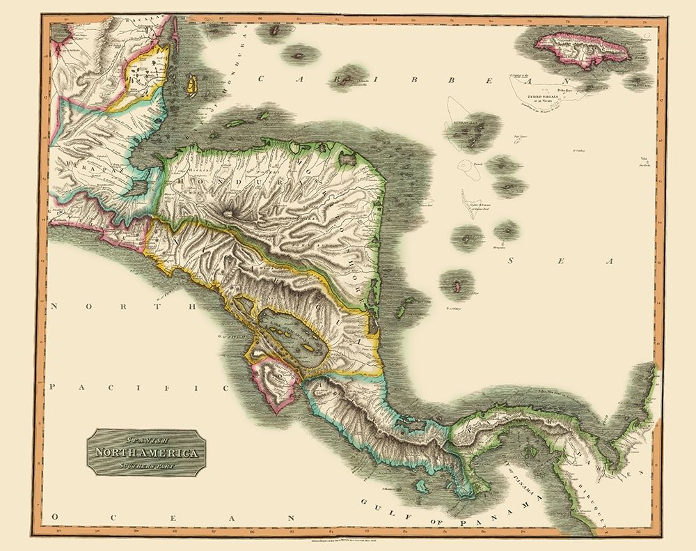 Southern Spanish North America - Thomson 1814 art print by Thomson for $57.95 CAD