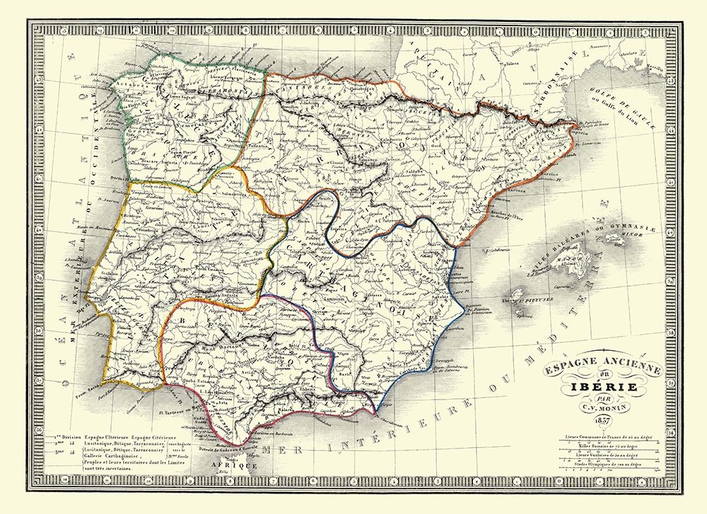 Spain Portugal - Monin 1837 art print by Monin for $57.95 CAD
