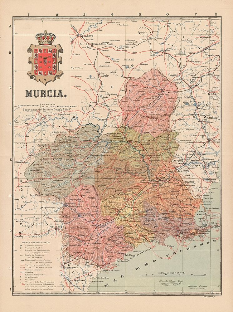 Murcia Spain Europe - Martin 1911 art print by Martin for $57.95 CAD