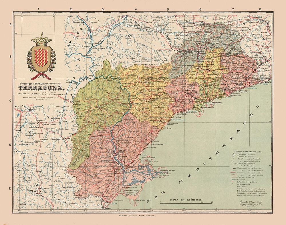 Tarragona Spain Europe - Martin 1911 art print by Martin for $57.95 CAD