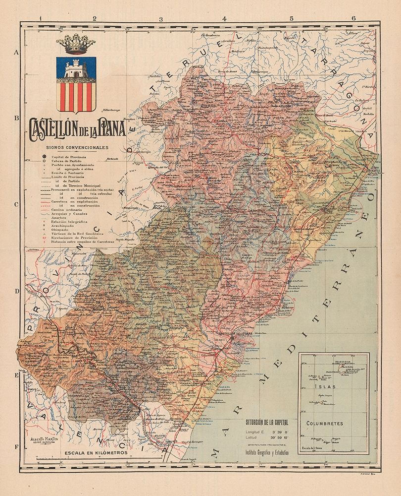 Castellon de la Plana Spain Europe - Martin 1911 art print by Martin for $57.95 CAD