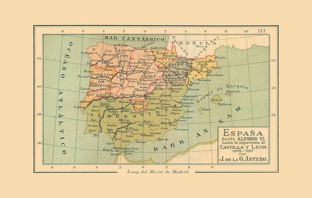 Spain 1072 AD to 1157 AD - Artero 1879 art print by Artero for $57.95 CAD