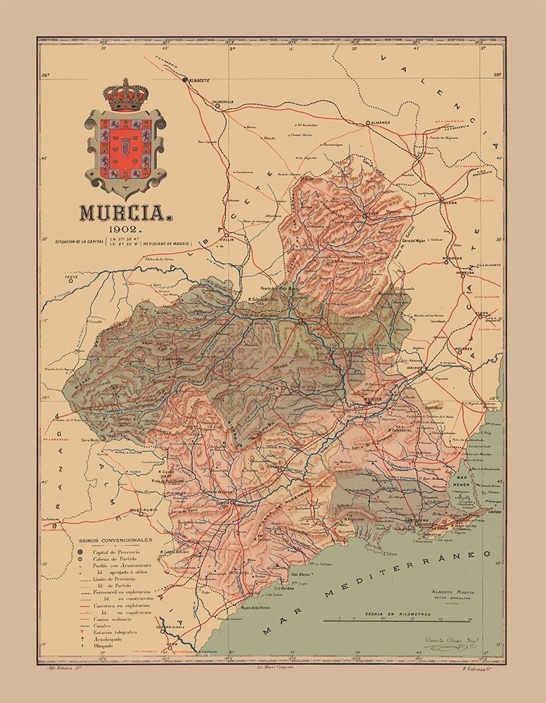 Murcia Spain 1902 - Martine 1904 art print by Martine for $57.95 CAD