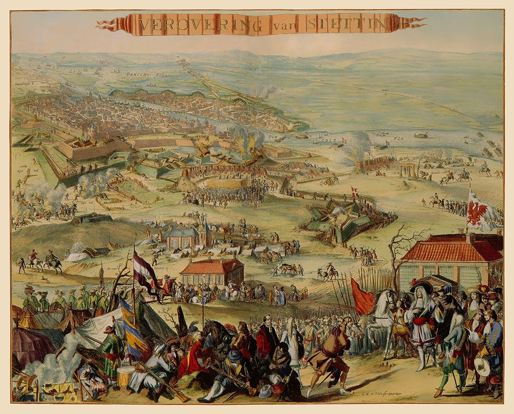 Stettin Conquest Poland - DeHooghe 1675 art print by De Hooghe for $57.95 CAD