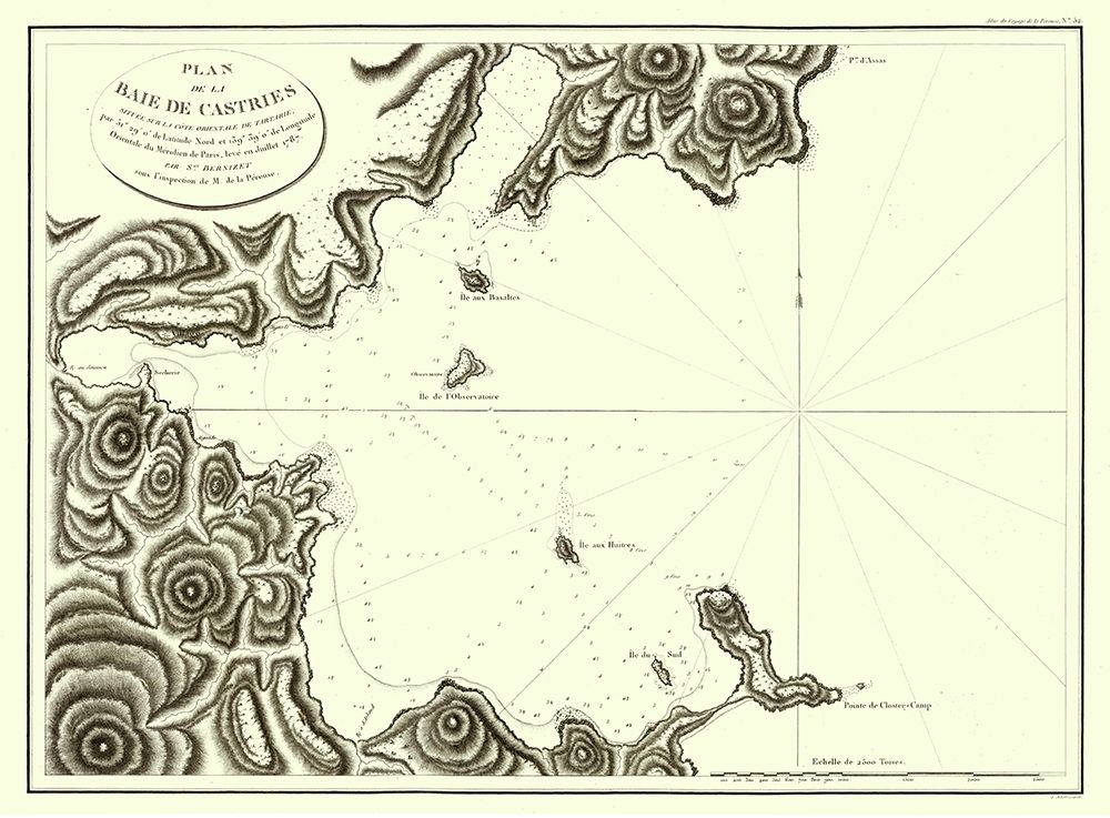 Plan Baie de Castries Russia Asia - Bernizet 1787 art print by Bernizet for $57.95 CAD