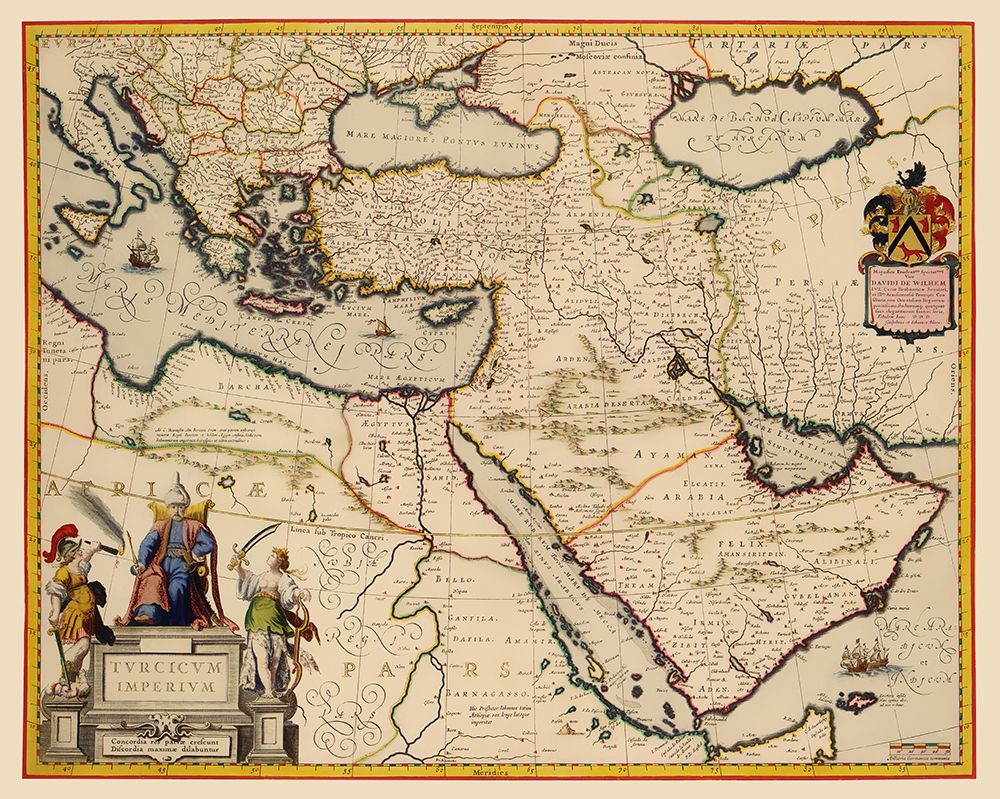 Turkish Empire - Blaeu 1635 art print by Blaeu for $57.95 CAD