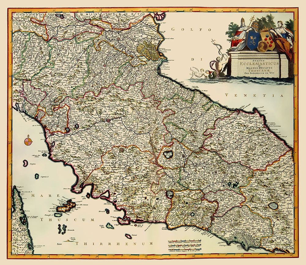 Tuscany Region Italy - De Wit 1688 art print by De Wit for $57.95 CAD
