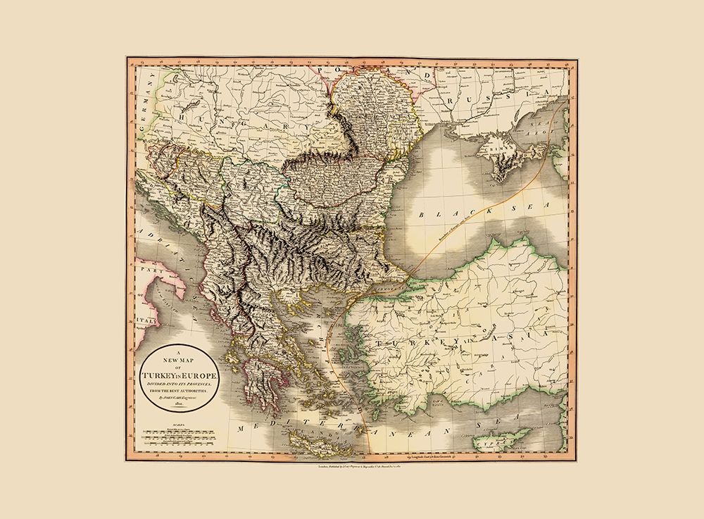 Europe Turkey - Cary 1801 art print by Cary for $57.95 CAD