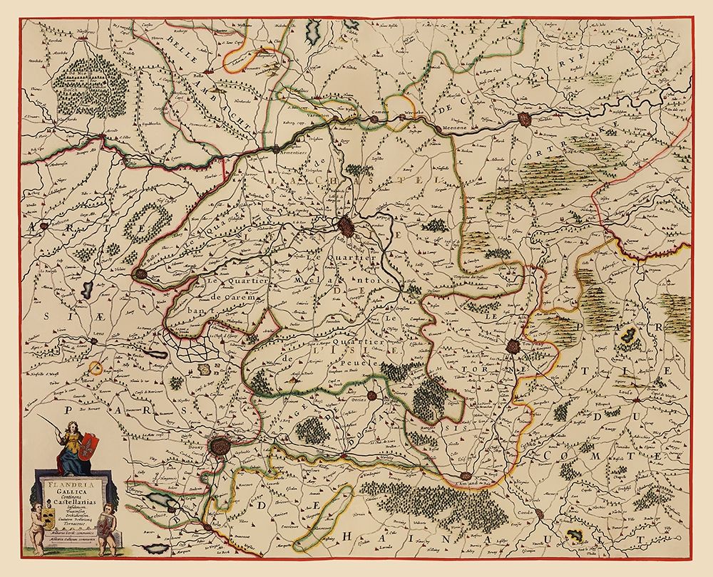 Wallonia Region Belgium - Jansson 1647 art print by Jansson for $57.95 CAD