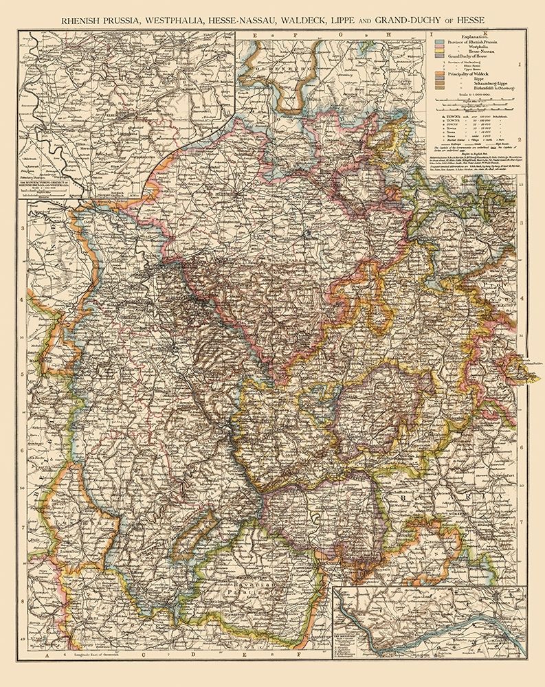 Westphalia Region Germany - Andree 1895 art print by Andree for $57.95 CAD