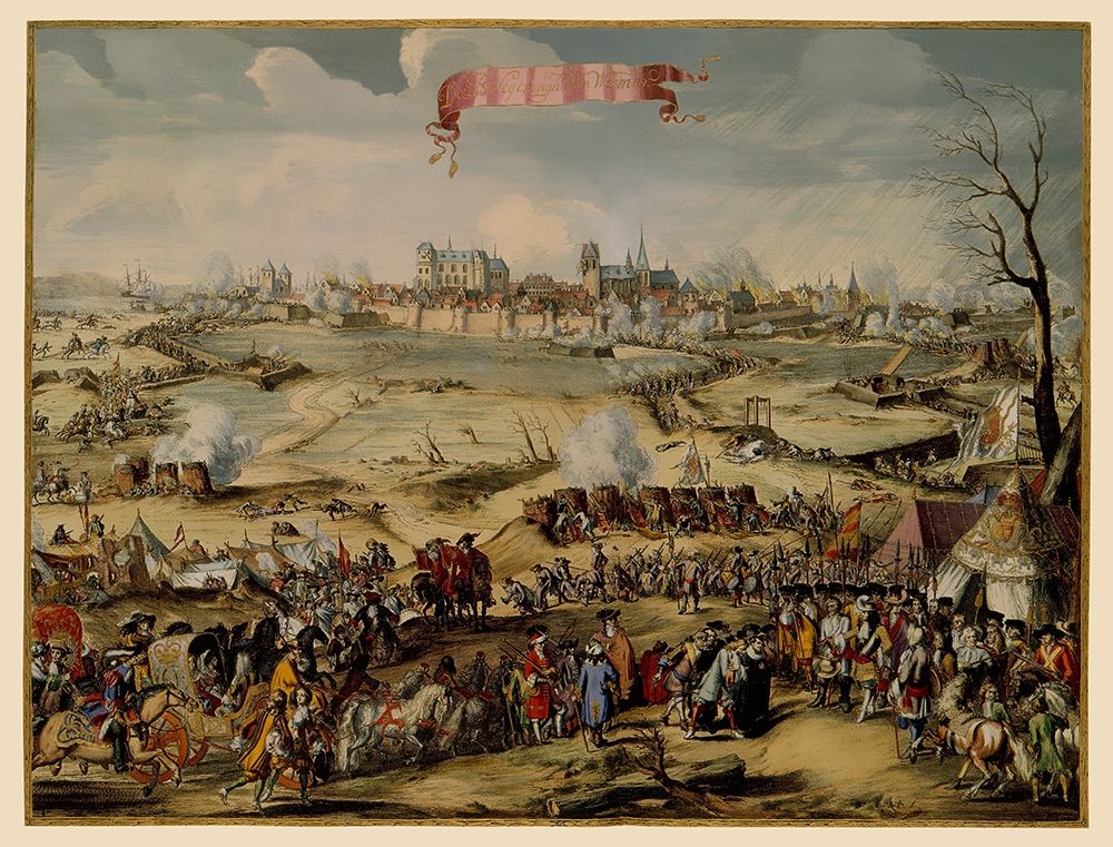 Wismar Siege Mecklenburg Germany - DeHooghe 1675 art print by De Hooghe for $57.95 CAD