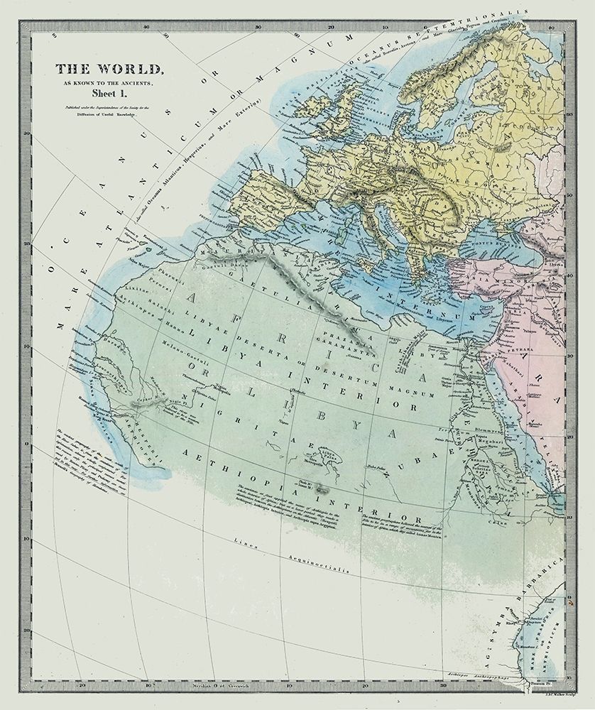 World known to Ancients Europe Africa art print by Chapman for $57.95 CAD