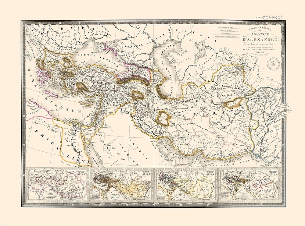 Alexander Great Empire Europe Asia - Brue 1840 art print by Brue for $57.95 CAD
