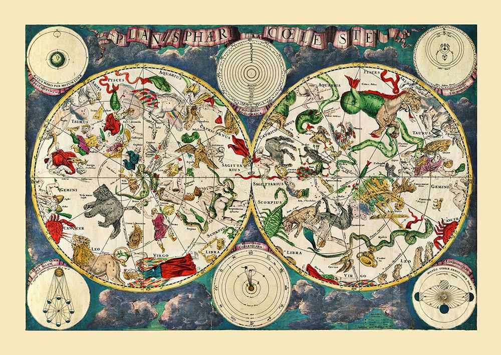 Celestial Planisphere World art print by Unknown for $57.95 CAD