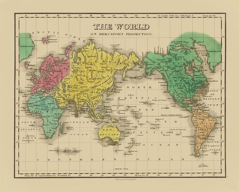 Mercator Projection - Finley art print by Finley for $57.95 CAD