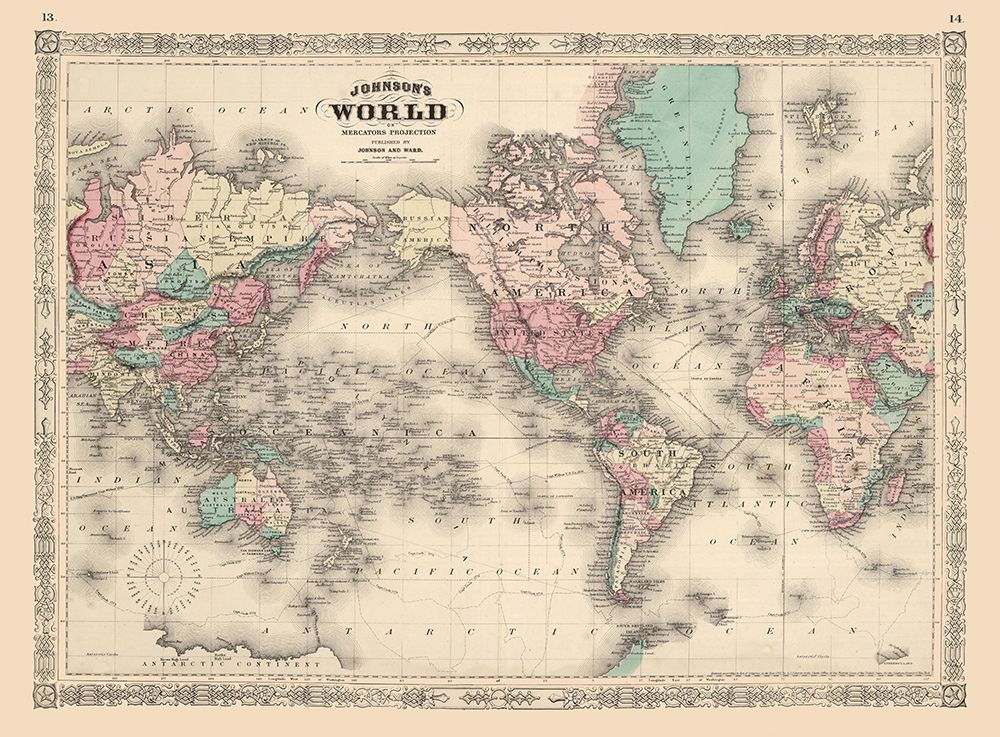 Mercator Projection - Johnson art print by Johnson for $57.95 CAD
