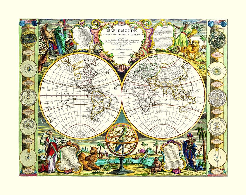 World - Nolin 1755 art print by Nolin for $57.95 CAD