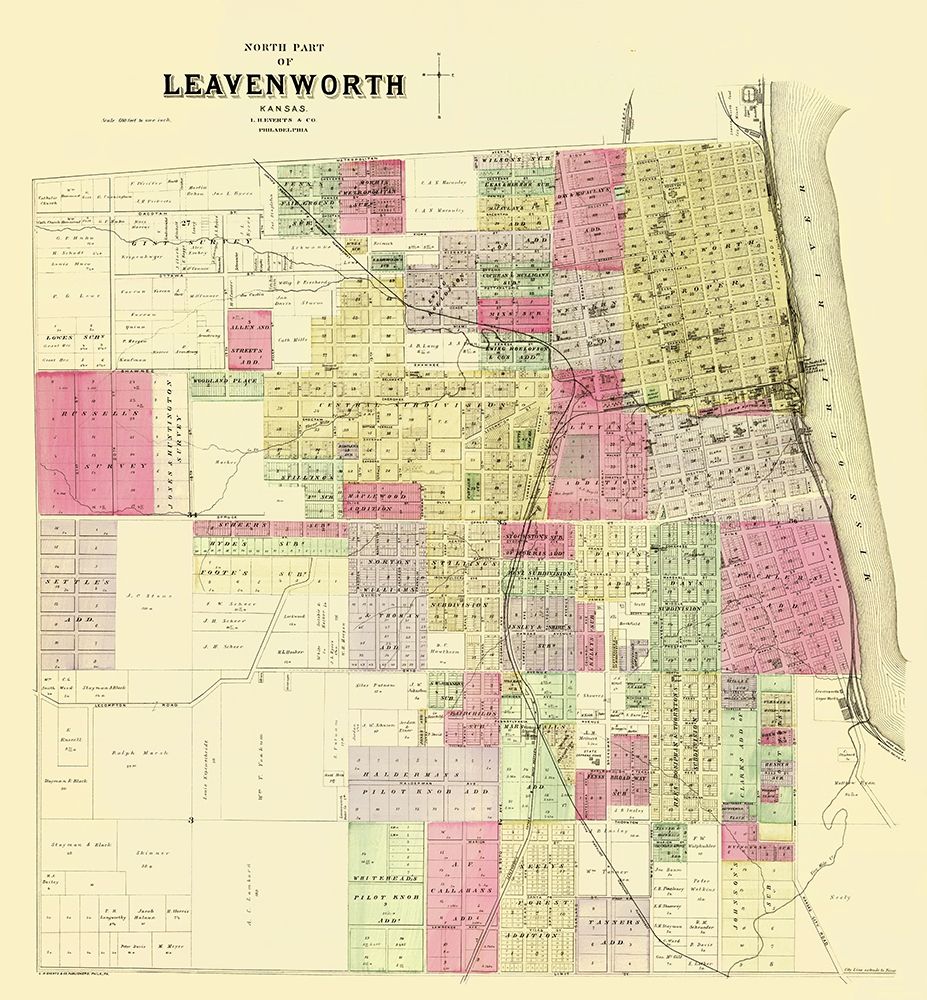 Leavenworth, North, 1 Of 3 Kansas Landowner art print by Everts for $57.95 CAD