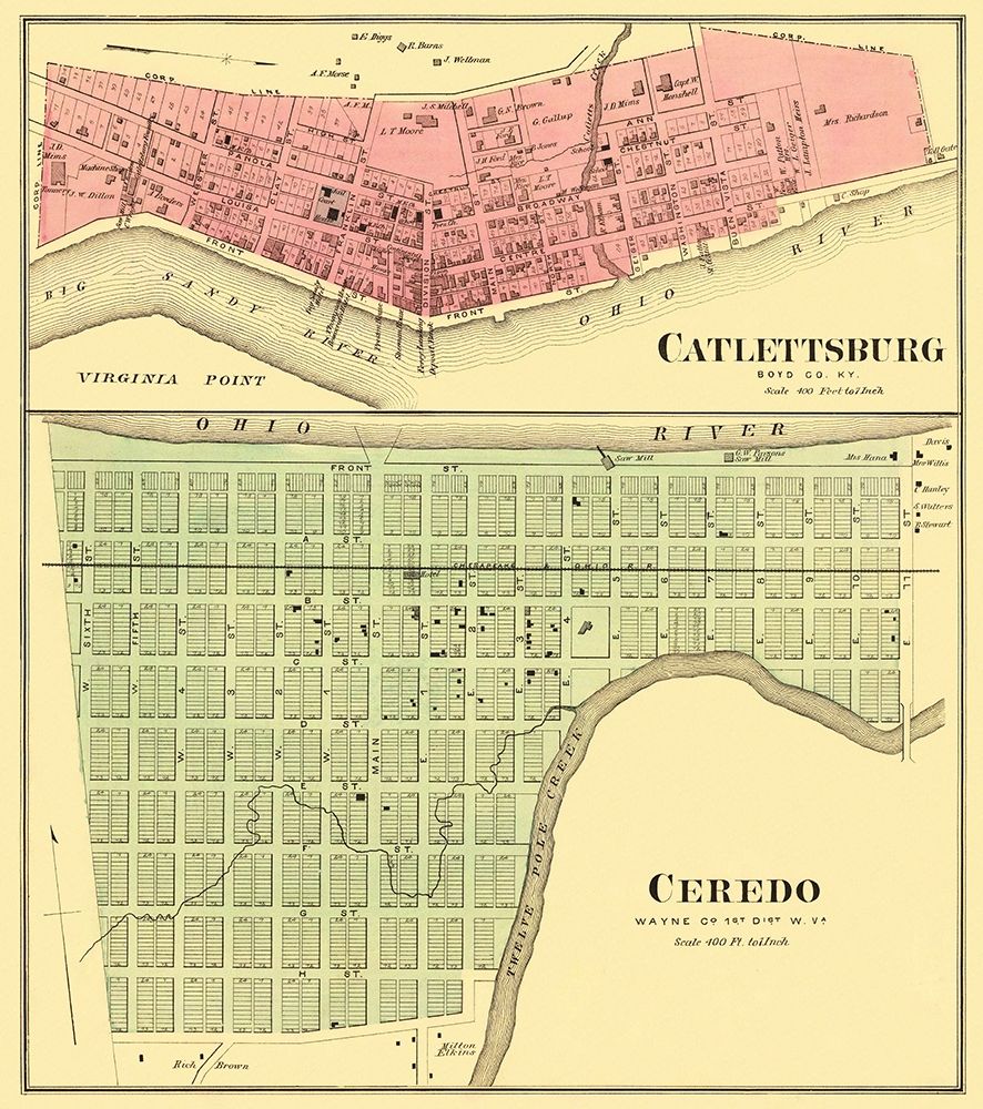 Catlettsburg, Ceredo Kentucky, West Virginia art print by Hayes for $57.95 CAD