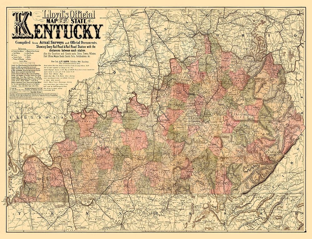 Kentucky - Lloyd 1862 art print by Lloyd for $57.95 CAD