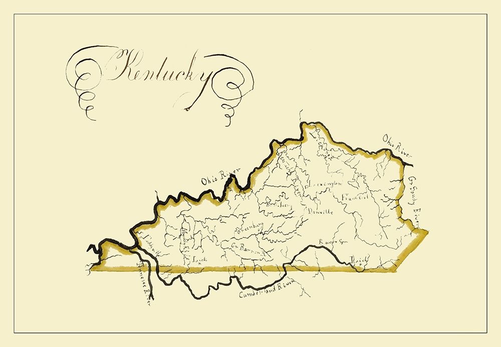 Kentucky - Henshaw 1823 art print by Henshaw for $57.95 CAD