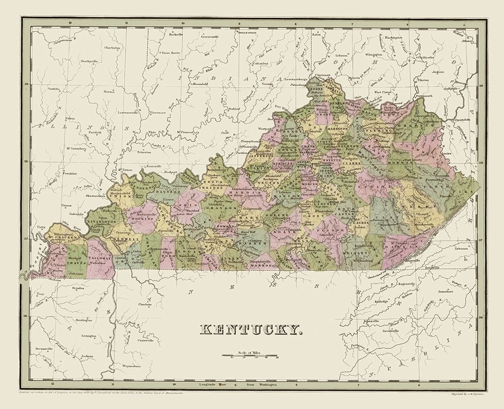 Kentucky - Putnam 1838 art print by Putnam for $57.95 CAD
