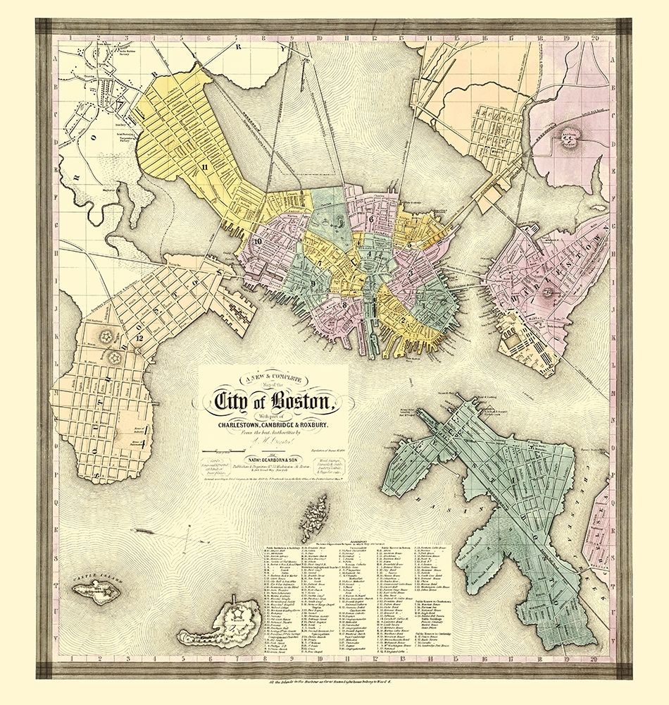 Boston Massachusetts - Dearborn 1839 art print by Dearborn for $57.95 CAD