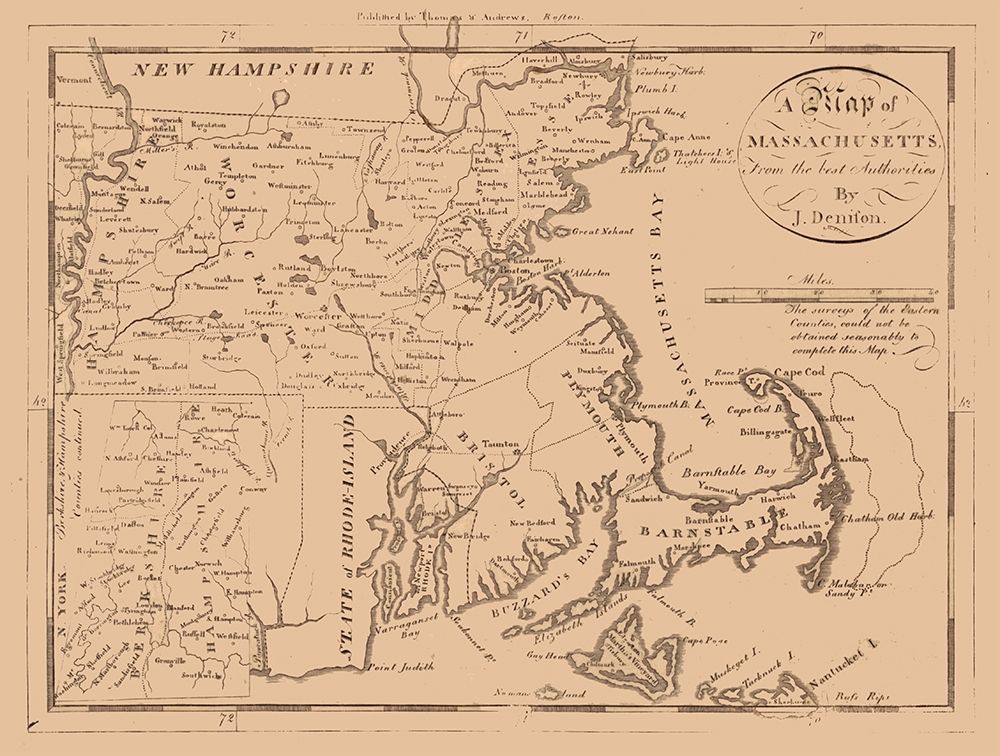 Massachusetts - Denifon 1796  art print by Denifon for $57.95 CAD