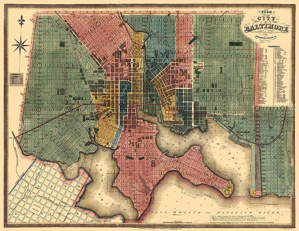 Baltimore Maryland - Lucas 1836 art print by Lucas for $57.95 CAD