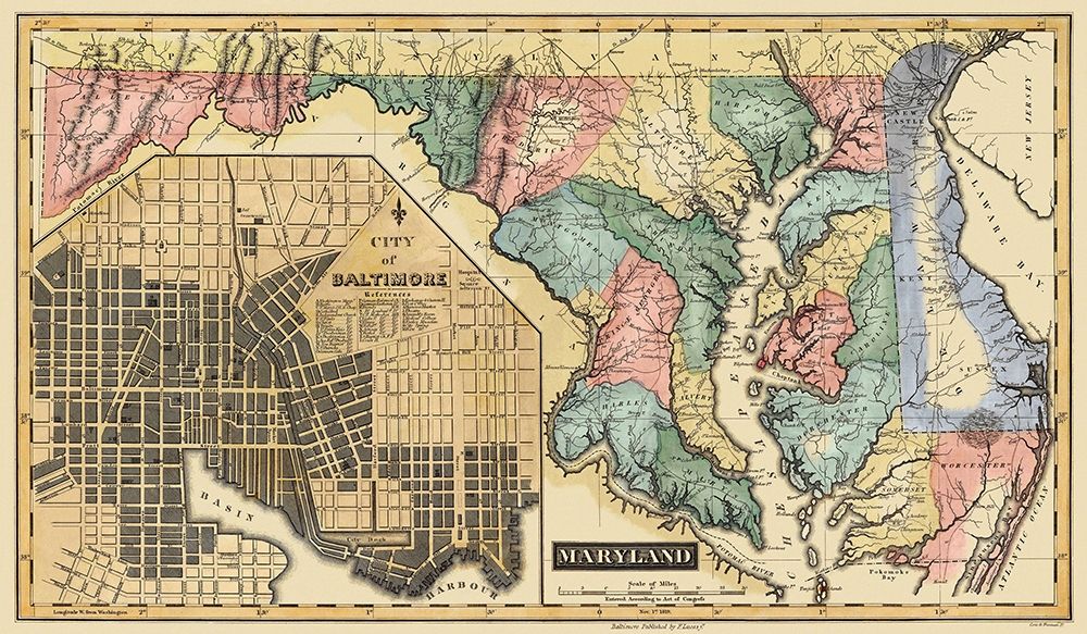 Maryland - Lucas 1823 art print by Lucas for $57.95 CAD