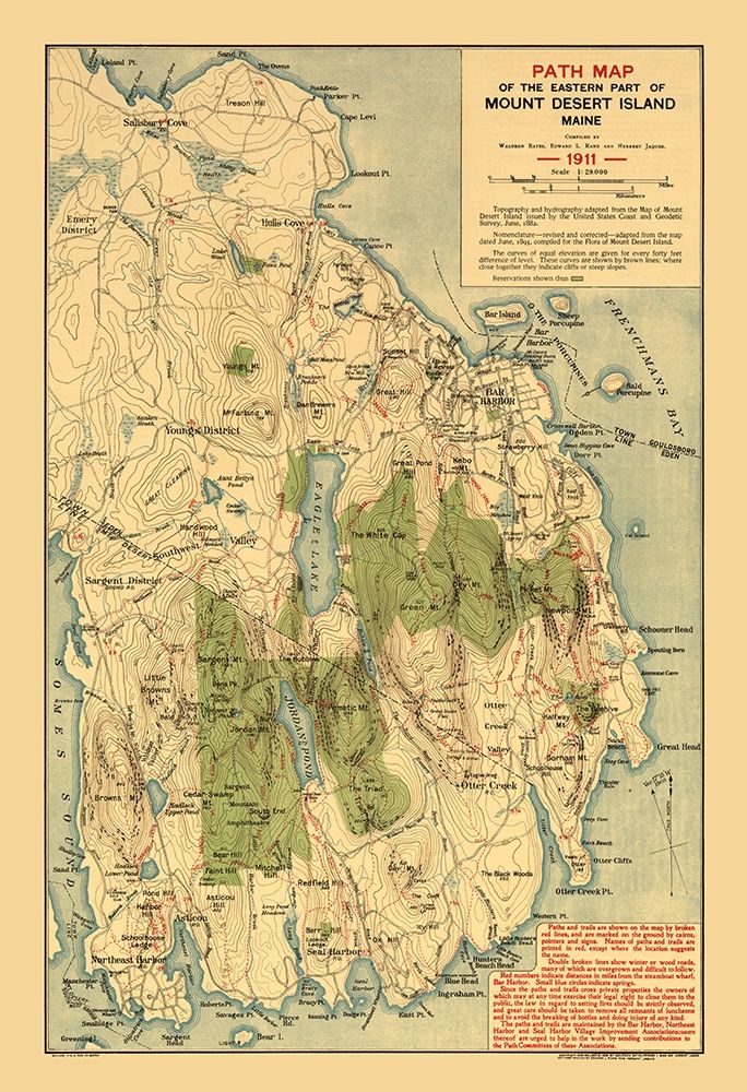 Mount Desert Island Maine - Jaques 1911  art print by Jaques for $57.95 CAD