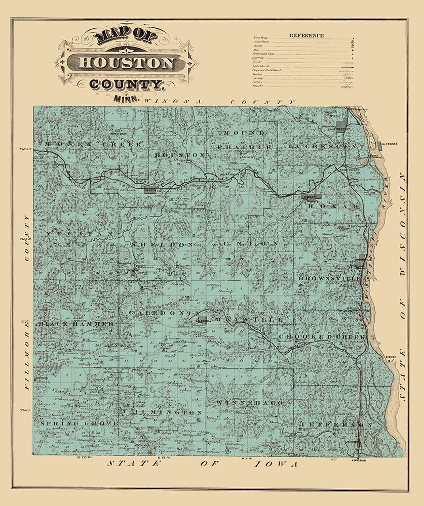 Houston Minnesota Landowner - Andreas 1874 art print by Andreas for $57.95 CAD