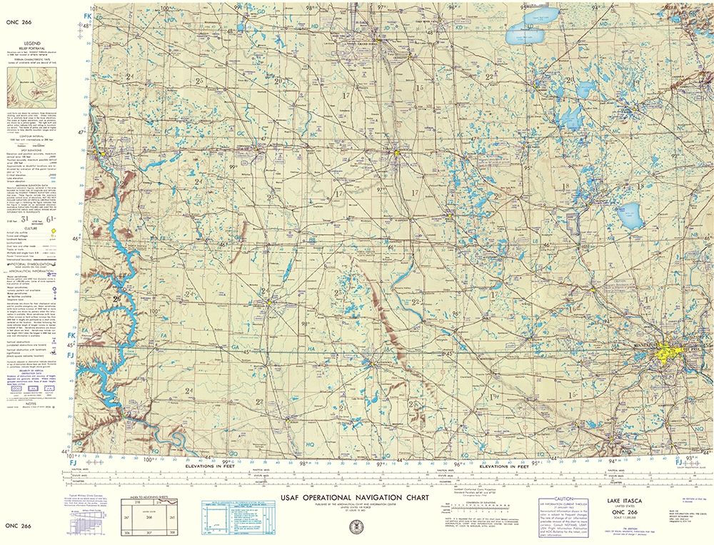 Lake Itasca North Dakota South Dakota Sheet art print by USAF for $57.95 CAD