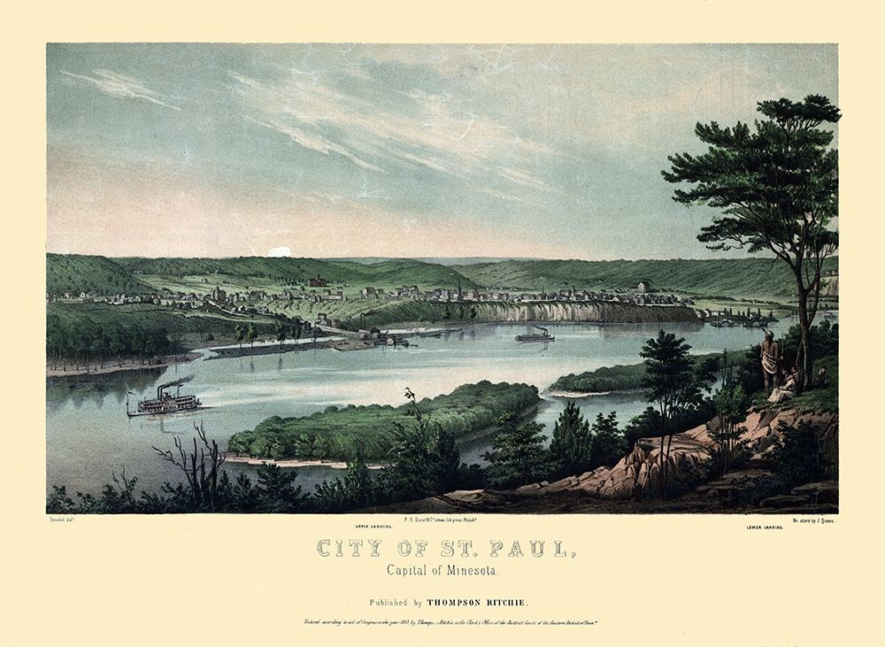 Saint Paul Minnesota - Ritchie 1853  art print by Ritchie for $57.95 CAD