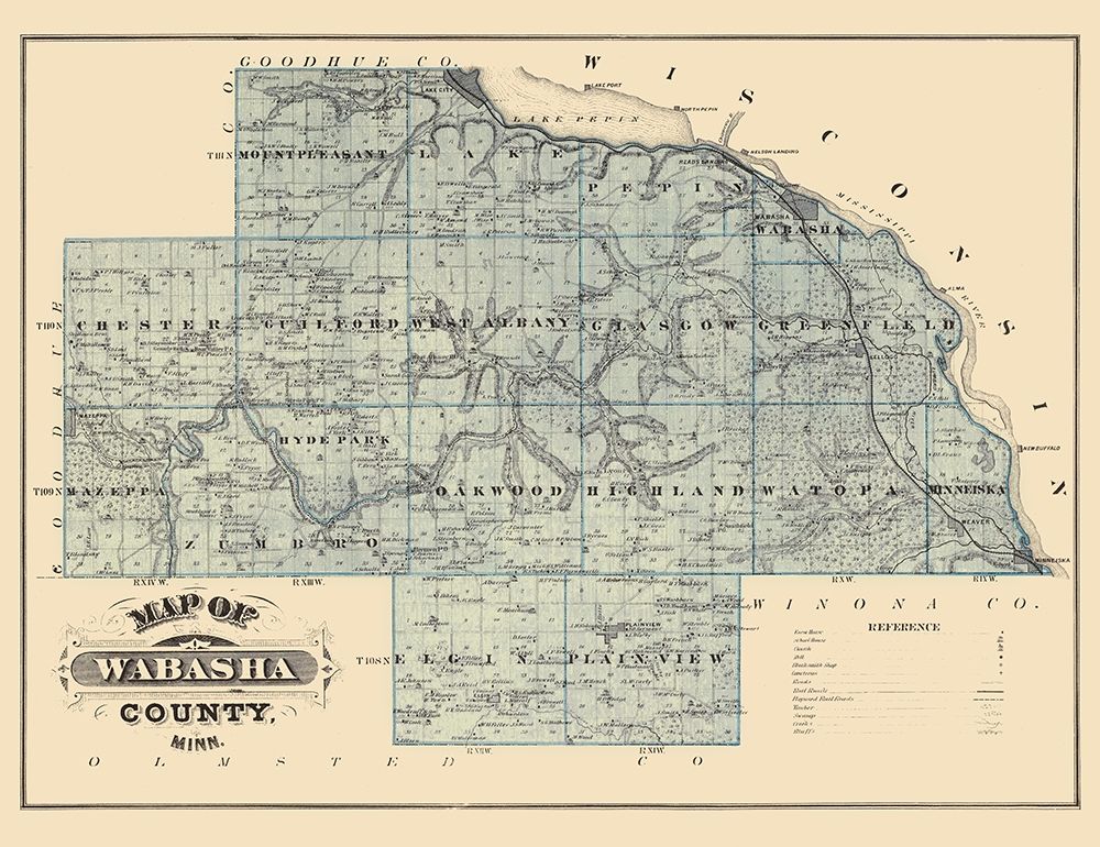 Wabasha Minnesota Landowner - Andreas 1874 art print by Andreas for $57.95 CAD