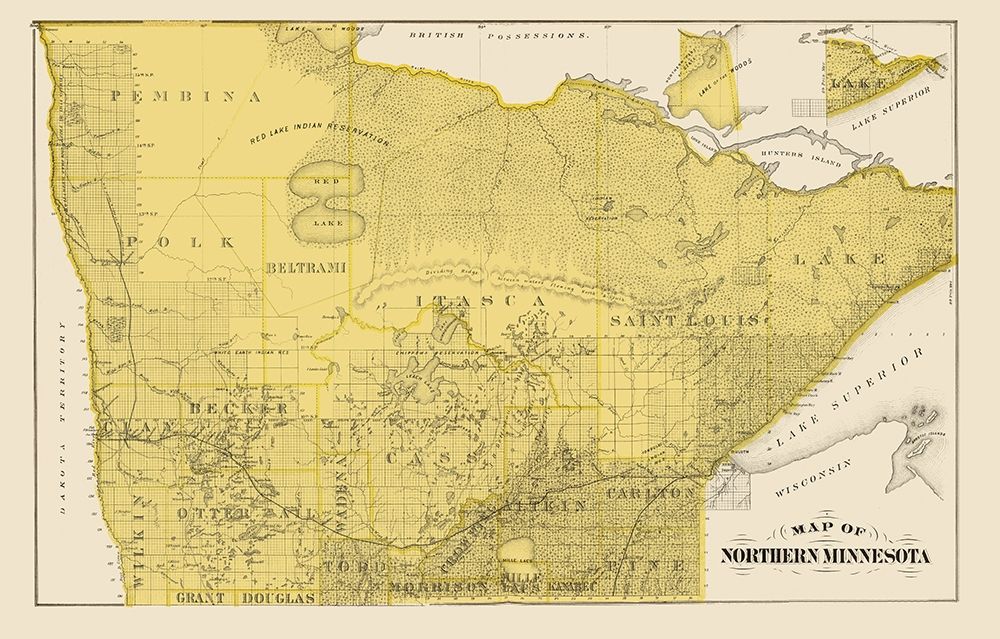 Northern Minnesota - Andreas 1874 art print by Andreas for $57.95 CAD